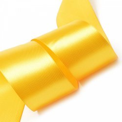 Атласная лента 5 см "Желтый горчичный" упак. 10 м