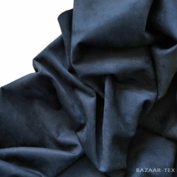 Замша иск. костюмная "Темно- синий" отрез 0.4 м