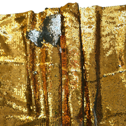 Пайетки глянцевый "Желтое золото на серебре"